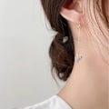 Miniatyrbillede 2 af 6: Sølv nåleørering, studs kvinde niche alle bærer trendy temperament ørering