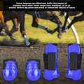 Miniatyrbild 5 av 8: 1 Set Hästbensskydd Bensskydd Leggings PU Tjocknad Skal Elastisk Dämpning Inre Pad Blå M