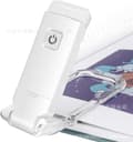 Book Light with Clip, USB Rechargeable Clip for Reading in Bed, 3 Adjustable Brightness Levels, Warm White Reading Lamp white