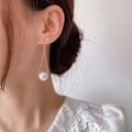 Miniatyrbillede 2 af 7: Sølv nåleørering mode øreringe fe små friske enkle temperament smykker