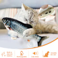 Miniatyrbild 4 av 7: Katt leksaker Flopping fisk med SilverVine och Catnip, Flyttande katt kicker, Floppy Wiggle fisk för små hundar