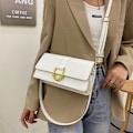 Miniatyrbillede 4 af 5: Mode kunstig læder skuldertaske underarms taske kvinders baguette taske crossbody taske