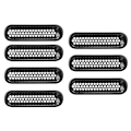 Miniatyrbillede 2 af 4: 7 stk. Bil ABS Plastik Mesh Grill Gitterudskiftning Passer til Jeep Wrangler 2007-2017 Sort
