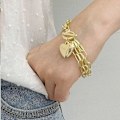 Pikkukuva 5 / 6: Paperclip-helmi-ranneke Barokki-kulttuuri Link-ketju Bangle-riipus Korut lahja naisille tytöille
