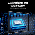 Miniatyrbild 6 av 8: 2-i-1 10,1 Tums surfplatta för Android 12 8-kärnig CPU 8 GB 256 GB 5G WiFi 4G samtalstablett med tangentbordsfodral 100‑240V Grå EU-kontakt