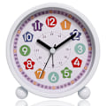 Miniatyrbild 1 av 7: Väckarklocka, barnväckarklocka digital utan tickande, tyst inlärningsväckarklocka inlärningsklocka barnklocka kompakt analog väckarklocka