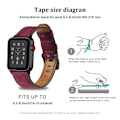 Miniatyrbillede 5 af 8: Kompatibel med Apple Watch Rem 38-40mm /42-44mm, Ægte Læder Udskiftningsrem Kompatibel med Apple Watch Serie 5/ 4/3 /2 /1