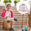 Miniatyrbillede 4 af 5: Børneoveralls, Vandafvisende Langærmede Vendbare Tøj, Baby Spiser Tøj