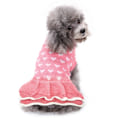 Miniatyrbilde 5 av 5: Hundegenser Kjole med Hjerte Varme Hundegensere Strikkvest Halsgenser Pullover Hundekåpe for Små og Mellomstore Hunder