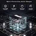 Miniatyrbillede 3 af 5: 4USB Oplader 3.1A Multiporte Telefonoplader til Rejser
