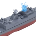 Miniatyrbild 3 av 8: 2.4G RC Flygplansbärare Leksak Simulerad Dubbel Propeller Vattensensor Fjärrstyrd Skeppsleksak Typ A