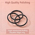 Miniatyrbillede 3 af 5: Triple Band Ringe Interlockede Rullende Ringe til Kvinder Piger Rustfrit Stål Sølv Russisk Bryllupsbånd Størrelse 6 til 9