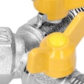 Miniatyrbillede 3 af 8: Hunn Hanetråd G1/2 Kugleventil Vandhane Adapter Messing Y-Type Dobbelt Udløb Automatisk Vandingssystem