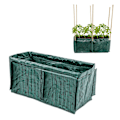 Miniatyrbillede 1 af 8: 60CM Rektangulær Plantesæk med Foldbar Stang Vævet Stof Plantevækstpose til Have Balkon Landbrug