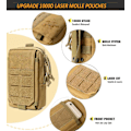 Pikkukuva 3 / 7: Tactical Molle -taskupussit laserleikatulla suunnittelulla, hyötytaskut Molle-kiinnityksellä, sotilaslääketieteellinen EMT-tasku