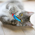 Miniatyrbild 2 av 7: Kattmask leksak fylld katt tease leksak katt trollspö Fylld trollspö Ersätt katt trollspö fäste Katt fiskespö leksak fylld