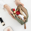 Miniatyrbillede 5 af 5: Lille Makeuptaske til Håndtaske, Makeuppung Lille Kosmetikpung Mini Bærbar Håndtaske til Kvinder og Piger