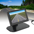 Miniatyrbillede 1 af 8: 5 tommer bil backup monitor foldbar HD IPS skærm tovejs video input universal til lastbiler
