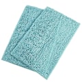 Miniatyrbillede 2 af 2: 2 stk Chenille Anti-slip Vandabsorberende Skridsikker Måtte Badeværelse Stue (Blågrøn)