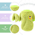 Miniatyrbillede 3 af 7: 2 stk. Hunde-Sweatre til Små Hunde, Fleece Tøj, Vintervarme Hvalpe-Sweatre, Kæledyrs Kattetøj (Lyseblå + Avocado Grøn)