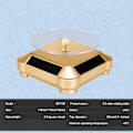Miniatyrbilde 4 av 8: Solcelled Displaystativ Dreieskive, Batteri Dobbelt Brukt Roterende Display for Smykker Spinner Klokker Hobby Samling Hylle