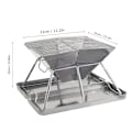Miniatyrbillede 7 af 7: 31*31*22cm Foldbar Grill i Rustfrit Stål BBQ Komfur Udendørs Camping Kulgrill