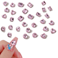 Miniatyrbillede 1 af 5: 180 stk. Flade Krystaller Mix Størrelser Multi Former Glas Krystal Rhinestones Til Neglekunst Håndværk 3D Dekorationer Flade Bag Stene Ædelstene Sæt