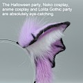 Miniatyrbillede 4 af 5: Plush Fyldig Djævel Bat Øre Pandebånd Dyr Halloween Jul Kostume Tilbehør