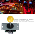 Miniatyrbild 6 av 8: QM070901 Arcade-spel Joystick-kit Zero Delay Arcade-spel DIY-kitdelar med Encoder-kort 10 knappar Joystick för MAMEGul