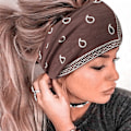 Miniatyrbillede 4 af 5: 3 stk. Boho Pandebånd - Modetrykte Bandeau - Rejse Elastisk Bomulds Pandebånd - Sport Yoga Hårtilbehør