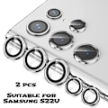 Miniatyrbillede 5 af 5: 2x Sølv Samsung S22 Ultra Kamera Linsebeskyttelse Transparent one size