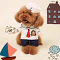 Miniatyrbillede 5 af 5: Kostumeudstyr med Hat til Hund og Kat Halloween Kostumer til Fest Jul Særlige Begivenheder Kostume Uniform med Hat Sjov Kæledyr