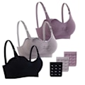 Pikkukuva 2 / 8: 3 kpl Nylon Seamless Maternity Nursing Bra -pehmusteilla ja pidennyshihnoilla