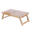 Miniatyrbillede 2 af 8: Bærbar Foldbar Bambus Sovesal Seng Laptop Bord Justerbar Notebook Bord Stativ Bakke med Skuffe