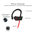 Pikkukuva 2 / 5: Bluetooth-kuulokkeet, IPX7-vedenpitävät urheilukuulokkeet, 8 red