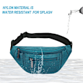 Pikkukuva 6 / 7: Fanny Pack naisille - Trendikäs vyölaukku, vyölaukku matkustamiseen, kävelyyn, juoksuun, vaellukseen, pyöräilyyn, helppo kantaa puhelinta, lompakkoa