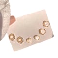 Miniatyrbild 1 av 5: Silver stud ångest kan roteras kubisk stud set för kvinnor och flickor