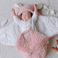 Miniatyrbilde 5 av 5: Baby Swaddle Tepper for Jenter og Gutter - Søt Bomulls-Plysj Mottaks Tepper - Myk Nyfødt Soveinnpakning