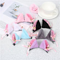Miniatyrbild 4 av 5: Söt fluffig plysch anime kvinnor klocka cosplay rosett hår accessoarer Lolita hårklämma huvudbåge kattöron