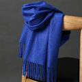 Miniatyrbilde 3 av 4: Kvinners Tykk Myk Kashmir Ull Pashmina Sjal Wrap Sjal - Varmt Ensfarget Stole