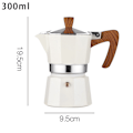 Miniatyrbild 2 av 5: Klassisk spishäll espressobryggare för stark smaksatt espresso, italiensk stil aluminiumhaltig espressokanna, kubansk och grekisk kaffebryggare, moka