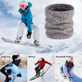 Miniatyrbild 7 av 7: Halsduk Vinter Dubbelskiktad Halsvärmare Stickad Fleecefodrad Cirkel Loop Halsdukar Gåvor