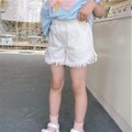 Miniatyrbillede 4 af 5: 2 stk. Pige Letvægts Shorts Casual Løse Trendy Shorts Elastisk Talje Behagelige Shorts