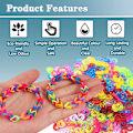 Miniatyrbild 3 av 6: 360 st S-klämmor Loom Band-klämmor Plastkopplingar Påfyllning Armband Loom-klämmor för Loom-armband