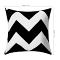 Miniatyrbilde 5 av 5: 45cm Putetrekk med svart og hvitt geometrisk stripemønster - Sofa, stol, hjem og bildekor (12#)
