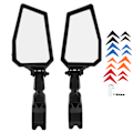 Miniatyrbilde 2 av 8: Side Speil 180 Grader Justerbare 1,75 tommers Klemme Erstatning for Polaris RZR 800 900 1000 XP