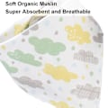 Miniatyrbild 4 av 5: Organiska Bomullsbandana-Snuttefilt i Pastellfärger, 5-pack, Ensamma Färger för Pojkar och Flickor