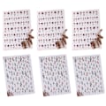 Miniatyrbillede 1 af 5: 6 stk. Blomstrende Neglekunst Stickers - 5D Prægede Blomstrende Negle Stickers til Negle