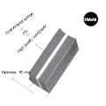 Miniatyrbilde 3 av 6: Neglebuffer Sandpapirblokk Poleringsfil 100/180 Korn Neglefiler Kunst Pedikyr Manikyr Fil 2-Sided