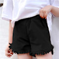 Miniatyrbilde 5 av 5: 2 stk Jente Lett Shorts Casual Baggy Trendy Kort Bukser Elastisk Midje Komfortable Shorts